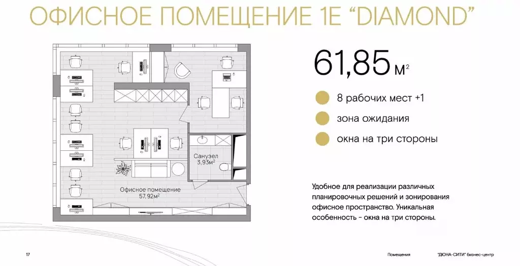 Офис в Московская область, Котельники Дюна жилой комплекс (62 м) - Фото 2