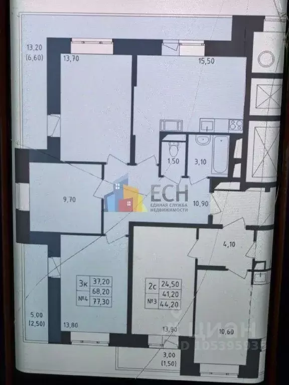 3-к кв. Московская область, Люберцы Зенино ЖК Самолет мкр, ул. Камова, ... - Фото 2