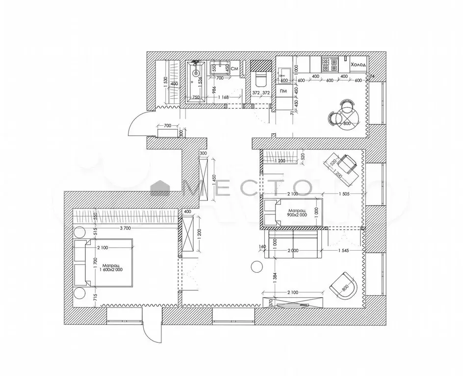3-к. квартира, 66 м, 3/10 эт. - Фото 0