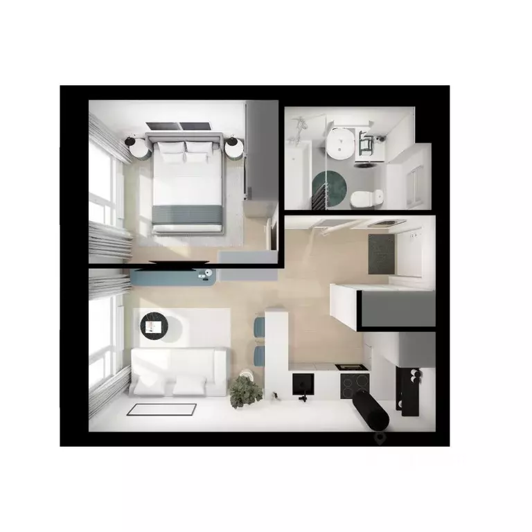 1-к кв. Московская область, Котельники Парковый мкр, Белая Дача Парк ... - Фото 2