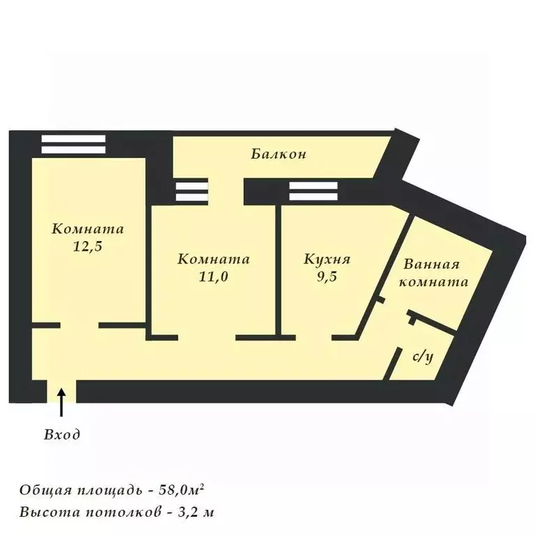 2-к кв. Москва Волоколамское ш., 15/22 (50.8 м) - Фото 2