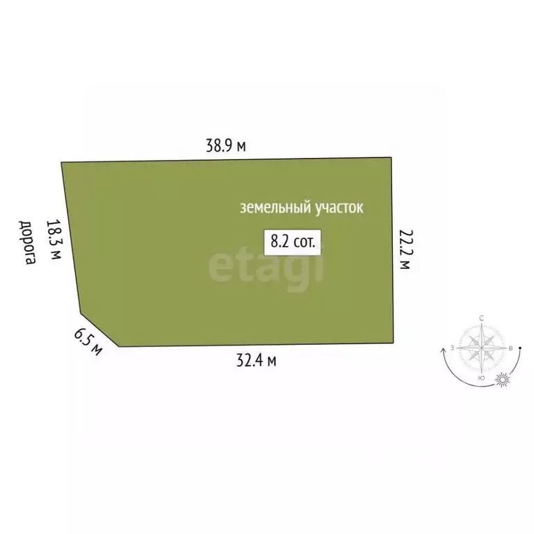 Участок в Тюменская область, Тюменский муниципальный округ, ... - Фото 1