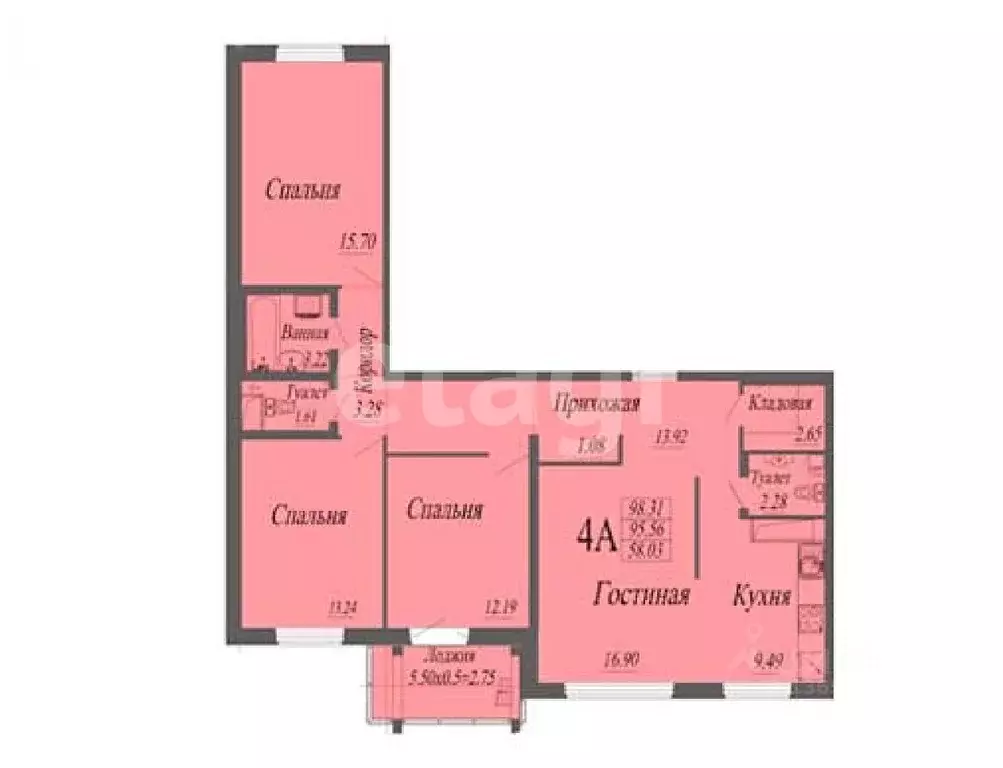 4-к кв. Иркутская область, Иркутск ул. Баумана, 248 (77.5 м) - Фото 2