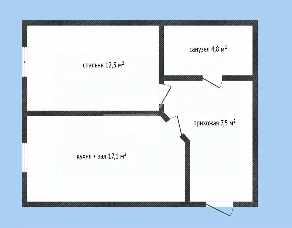 2-к кв. Дагестан, Махачкала ул. Взлетная, 66 (43.0 м) - Фото 2