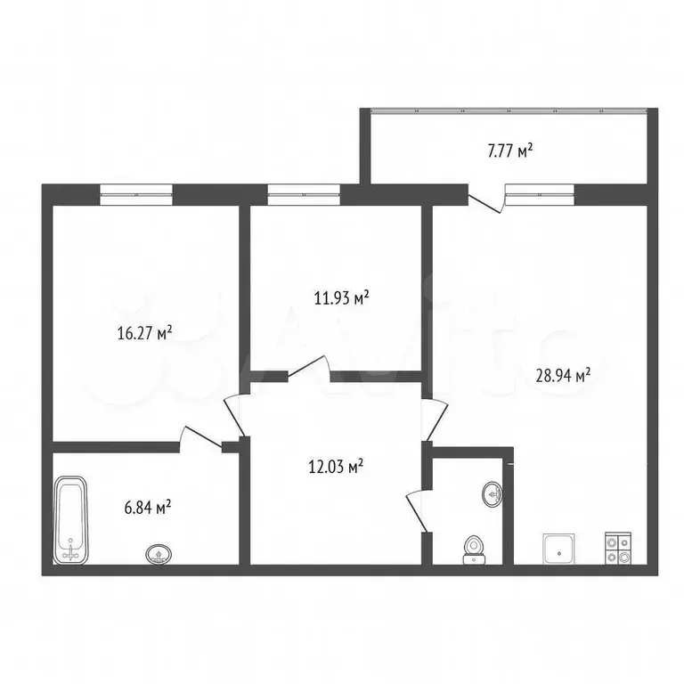 2-к. квартира, 80 м, 8/9 эт. - Фото 1