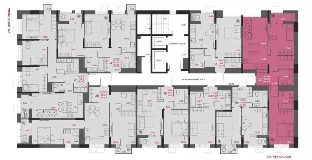 2-к кв. Пензенская область, Пенза Форт жилой комплекс (69.24 м) - Фото 2