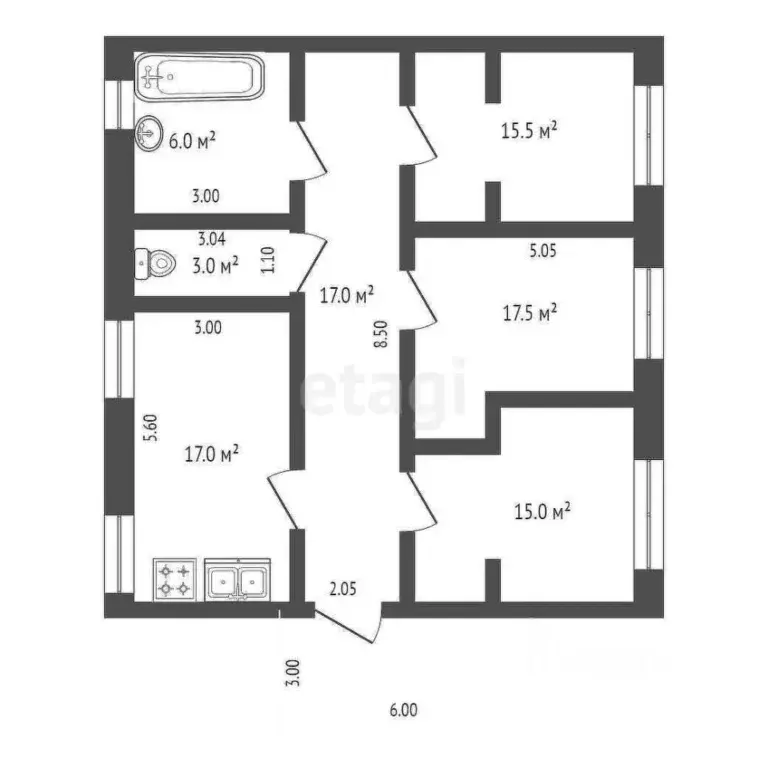 3-к кв. Крым, Ялта ул. Дарсановская, 12 (98.0 м) - Фото 1