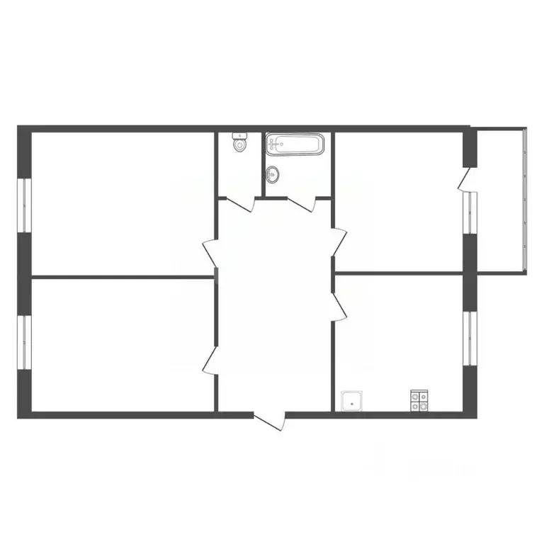 3-к кв. Калужская область, Жуков ул. Ленина, 3 (57.9 м) - Фото 2
