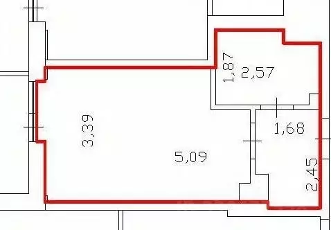 Студия Тюменская область, Тюмень Интернациональная ул., 197В (24.2 м) - Фото 2