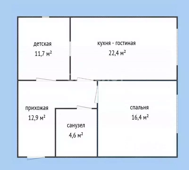 3-к кв. Дагестан, Каспийск Кирпичный мкр,  (68.0 м) - Фото 2