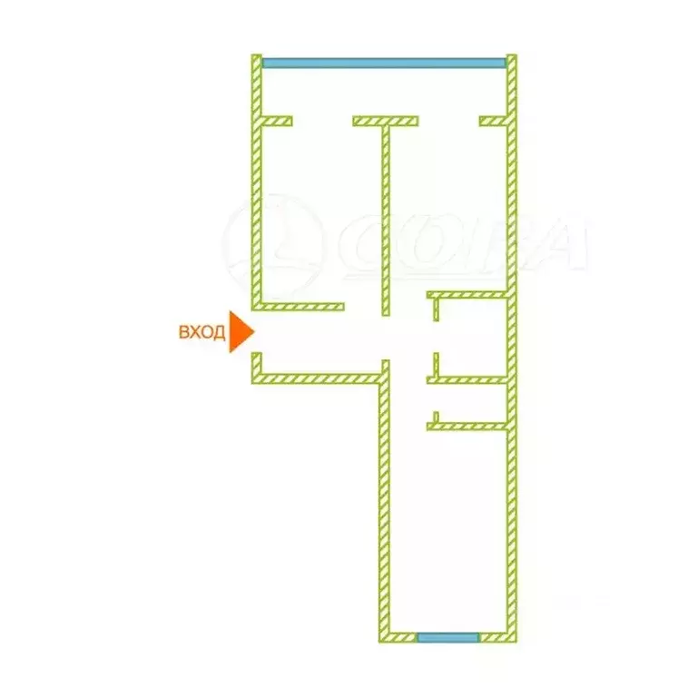 2-к кв. Курганская область, Курган 9 Мая ул., 4 (51.0 м) - Фото 1