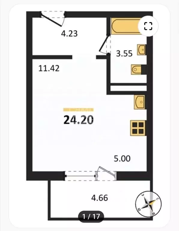 Студия Челябинская область, Челябинский городской округ, пос. Западный ... - Фото 1