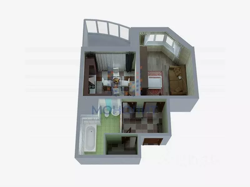 1-к кв. Московская область, Люберцы ул. Черемухина, 22 (38.6 м) - Фото 2