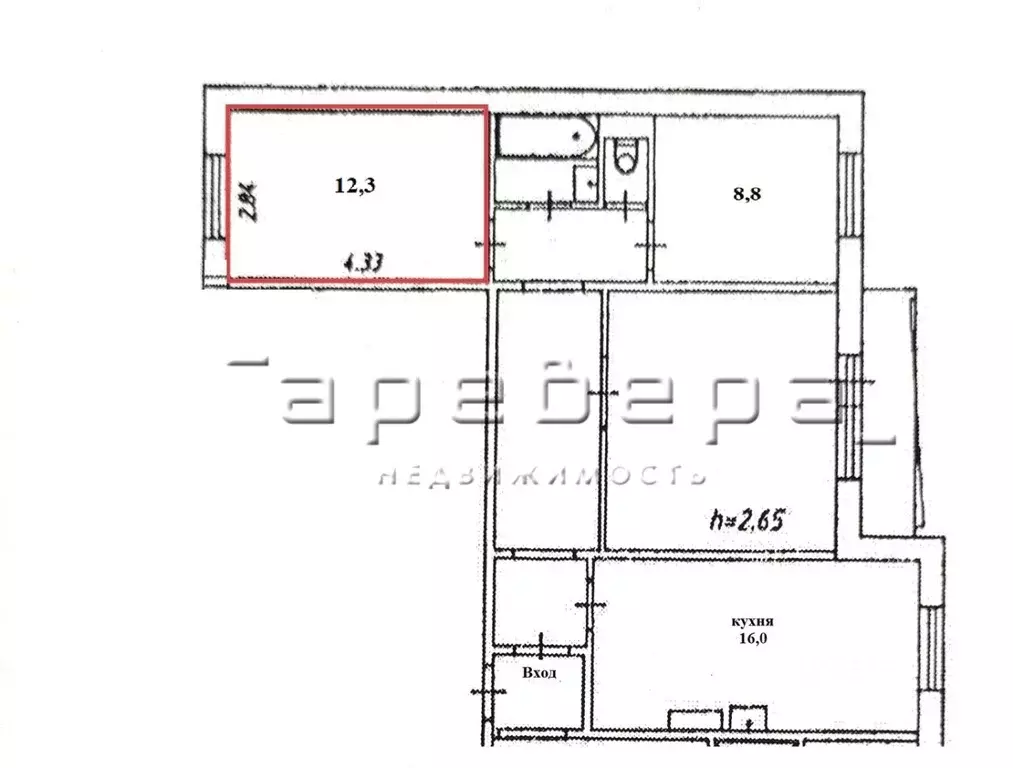 Комната Красноярский край, Красноярск ул. Алеши Тимошенкова, 115 (12.3 ... - Фото 2