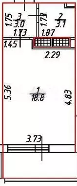 Квартира-студия, 25 м, 11/12 эт. - Фото 0