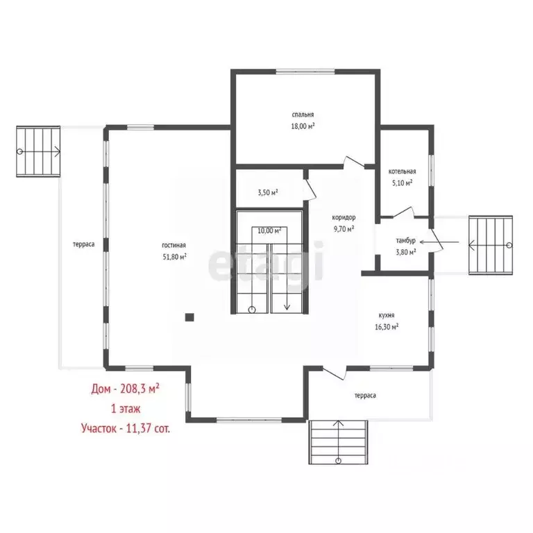 Дом в Свердловская область, Верхнее Дуброво пгт пер. Рубиновый, 10 ... - Фото 2