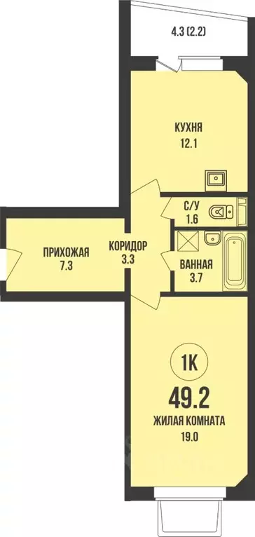 1-к кв. Новосибирская область, Новосибирск ул. Декоративный Питомник, ... - Фото 1