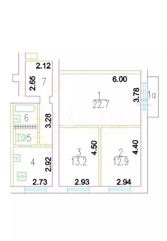 3-к. квартира, 70,3 м, 3/8 эт. - Фото 0