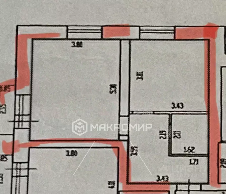 1-к кв. Брянская область, Брянск пер. Менжинского, 70 (45.2 м) - Фото 2
