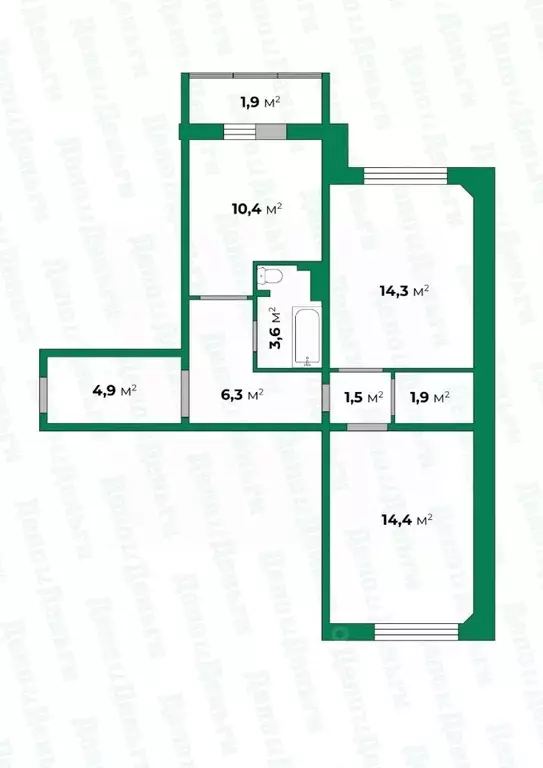 2-к кв. Кировская область, Киров ул. Короленко, 23 (57.3 м) - Фото 1