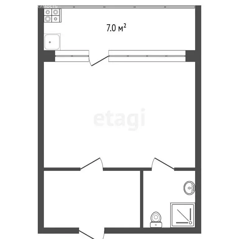 Квартира-студия: Ливадия, Виноградная улица, 22Г (47.7 м) - Фото 1