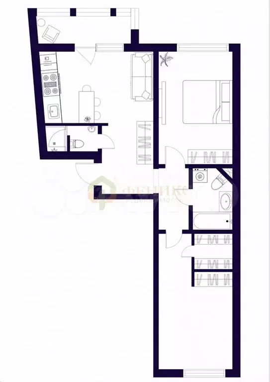 2-к. квартира, 71 м, 4/9 эт. - Фото 0