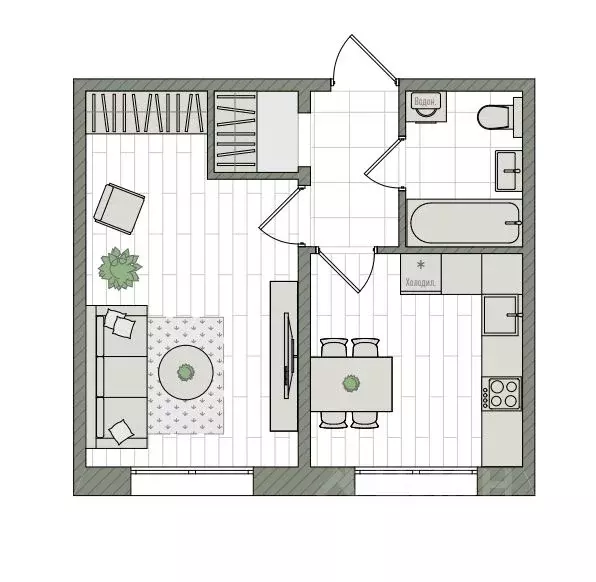 1-к кв. Кировская область, Киров бул. Прибрежный, 6 (34.2 м) - Фото 1