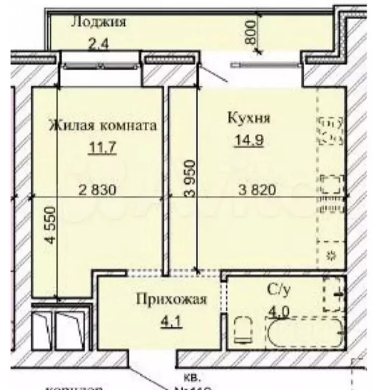 1-к кв. Алтайский край, Барнаул городской округ, Южный рп ул. Герцена, ... - Фото 2