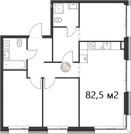 3-комнатная квартира: Санкт-Петербург, Галерный проезд, 1к2 (82.5 м) - Фото 0