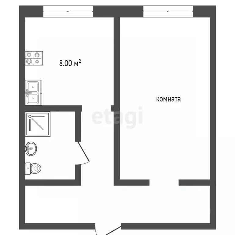 1-к кв. Краснодарский край, Геленджик ул. Кирова, 62 (29.7 м) - Фото 1