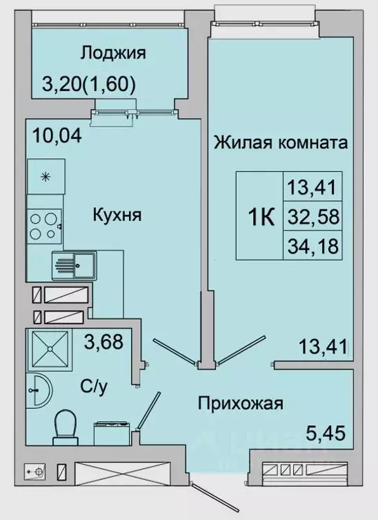 1-к кв. Ростовская область, Батайск ул. Булгакова, 11 (34.18 м) - Фото 1