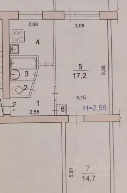 2-к кв. Волгоградская область, Волгоград ул. Милиционера Буханцева, 42 ... - Фото 1