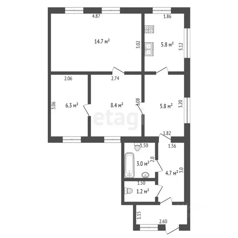 3-к кв. Ростовская область, Ростов-на-Дону Советская ул., 21 (50.0 м) - Фото 0