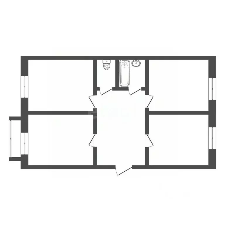 3-к кв. Амурская область, Благовещенск ул. Ломоносова, 263 (59.9 м) - Фото 2