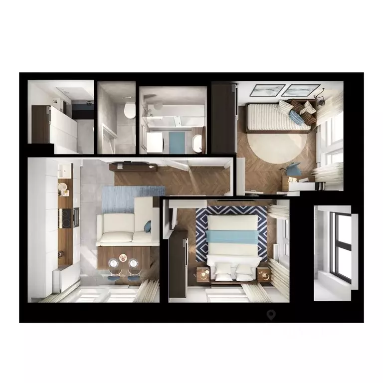 2-к кв. Приморский край, Владивосток ул. Борисенко, 48к2 (43.9 м) - Фото 2