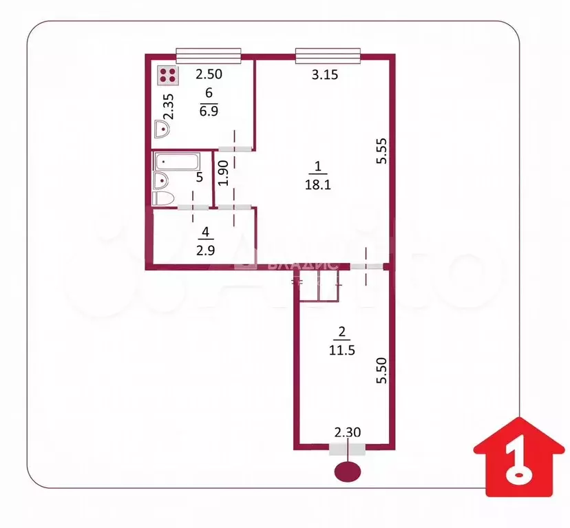 Продам помещение свободного назначения, 42 м - Фото 0