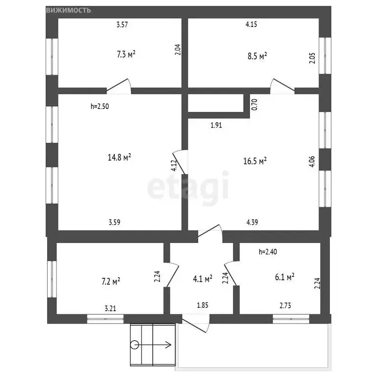 Дом в село Кундравы, Уральский переулок (64.5 м) - Фото 1