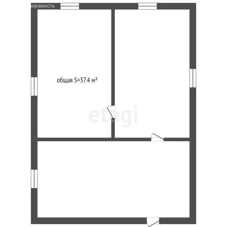Дом в Мыски, улица Ломоносова (37.4 м) - Фото 0