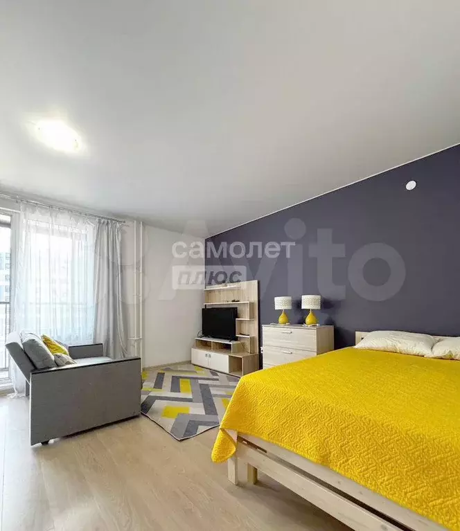 Квартира-студия, 40 м, 8/16 эт. - Фото 1
