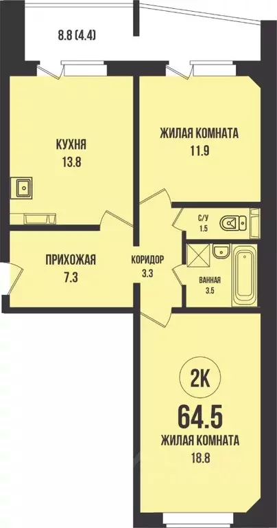 2-к кв. Новосибирская область, Новосибирск ул. Имени генерал-майора ... - Фото 0