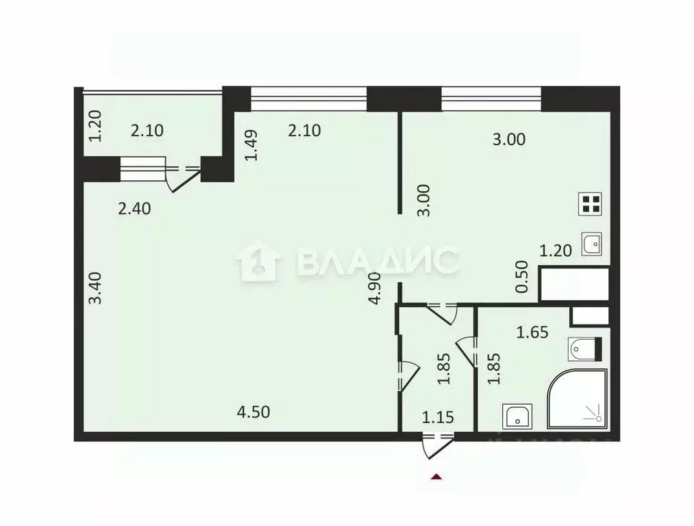 1-к кв. Санкт-Петербург ул. Чарушинская, 22к1 (32.0 м) - Фото 1