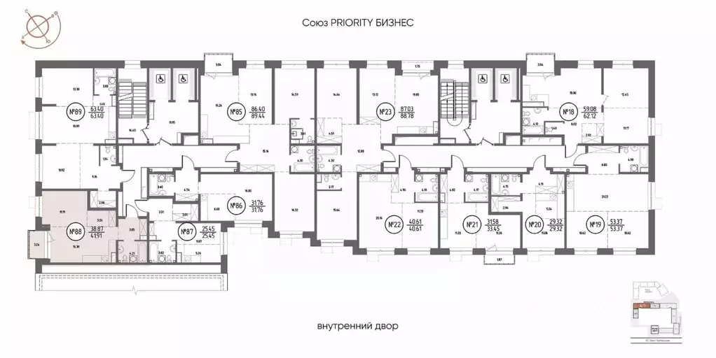 1-к кв. Иркутская область, Иркутск Макс жилой комплекс (41.91 м) - Фото 2