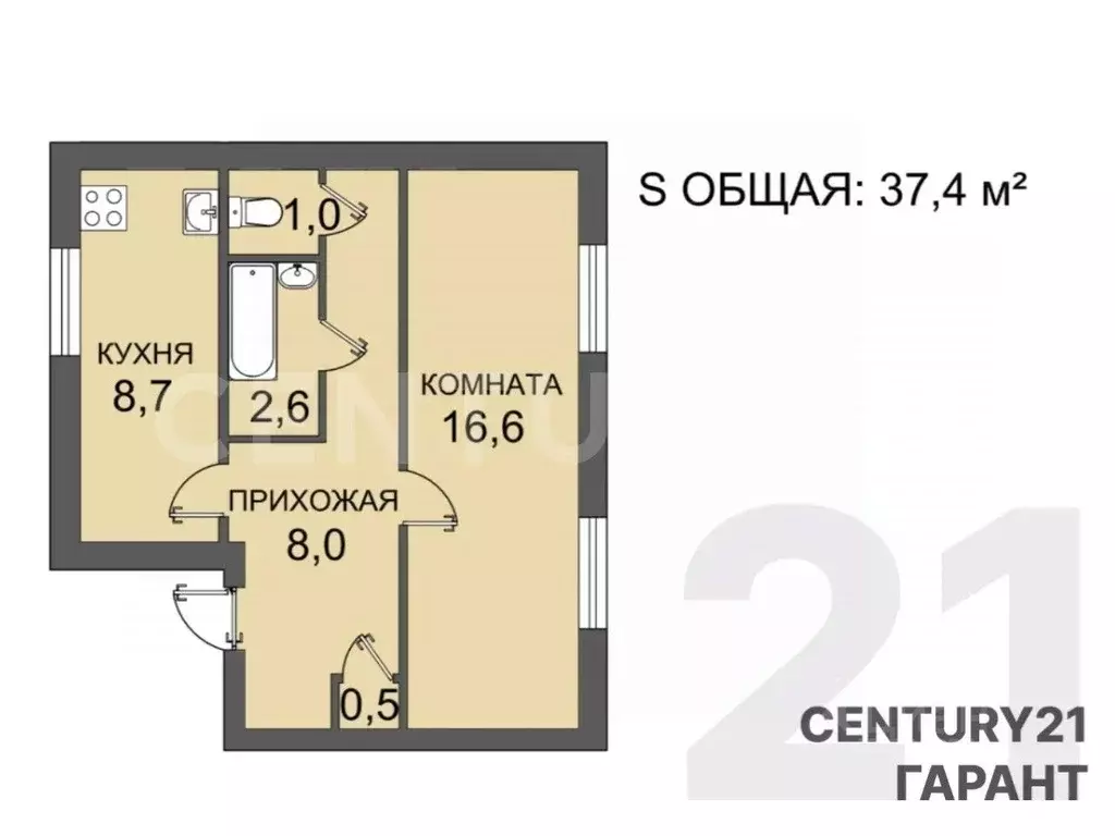 1-к кв. Санкт-Петербург, Санкт-Петербург, Пушкин Октябрьский бул., 40 ... - Фото 2