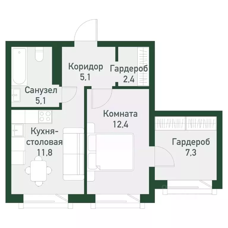 1-к кв. Челябинская область, Челябинский городской округ, пос. ... - Фото 0