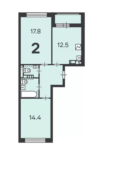 2-комнатная квартира: Москва, Родниковая улица, 5А (57.3 м) - Фото 0