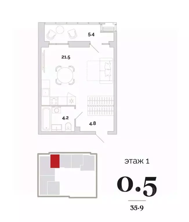 1-к кв. Пензенская область, Пенза проезд 2-й Свердлова, 4 (35.9 м) - Фото 0