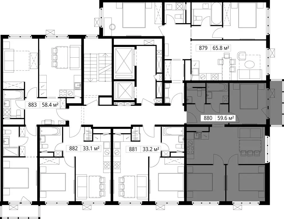 2-комнатная квартира: деревня Сапроново, микрорайон Купелинка, квартал ... - Фото 1