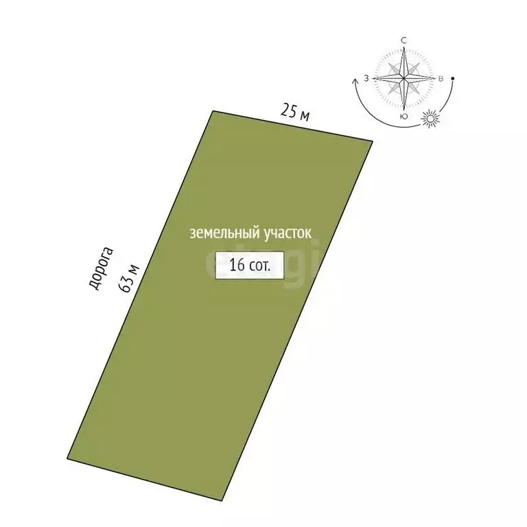 Участок в село Бокино, Заречная улица (16 м) - Фото 0