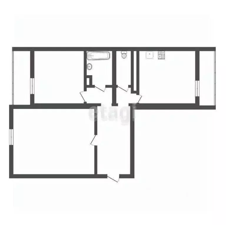 2-к кв. Воронежская область, Воронеж Московский просп., 207 (64.7 м) - Фото 1