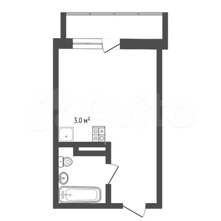 Квартира-студия, 19,6 м, 4/20 эт. - Фото 1